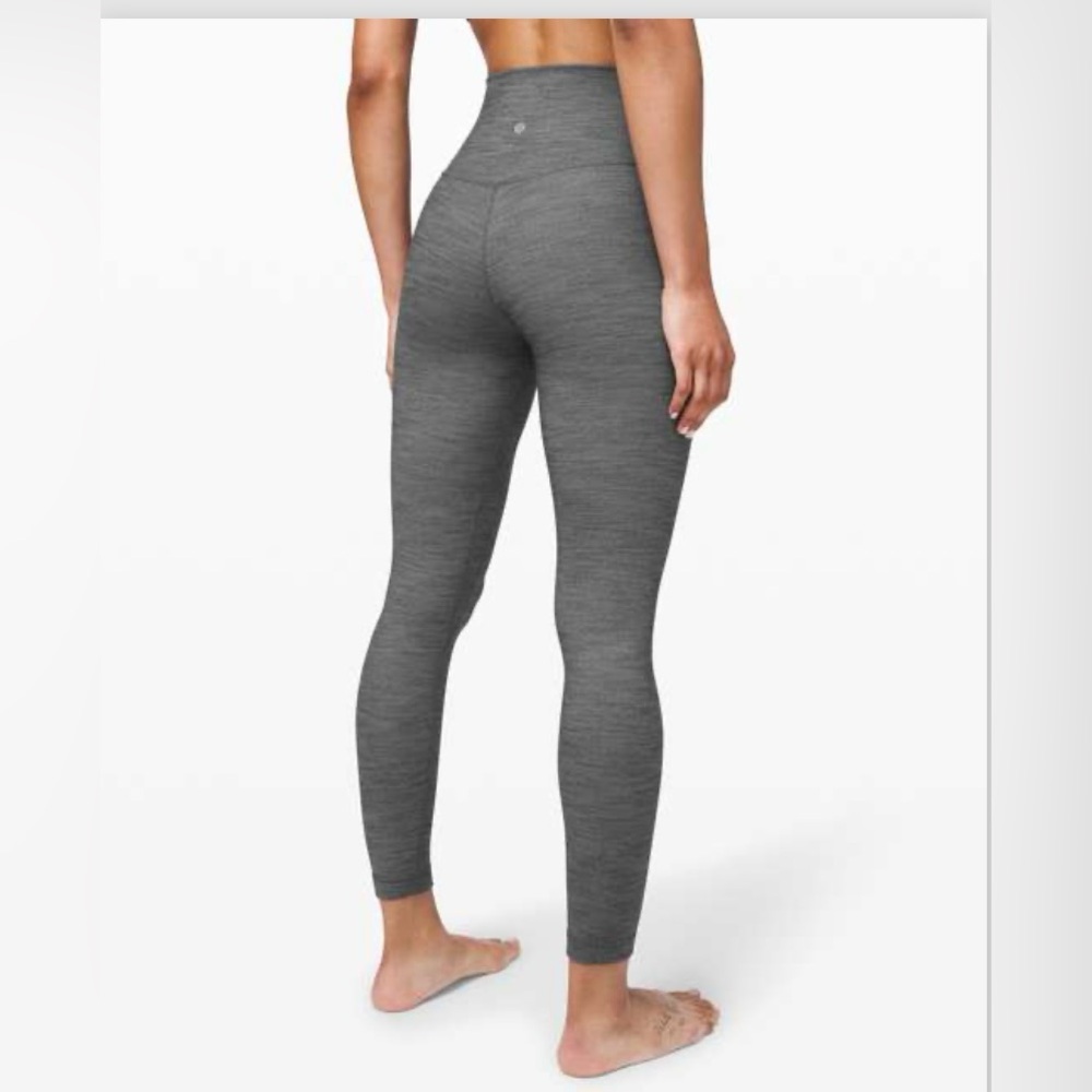 Lululemon Athletica Heathered Mimi-Heathered Herringbone 25" Gray Leggings